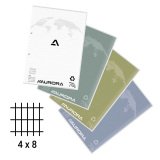Splendid gerecycleerd cursusblok A4 210 x 297 mm - geruit 4 x 8 - 100 vel