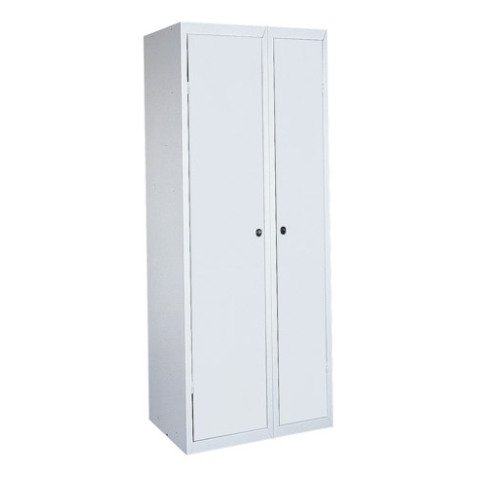 Armoire d'entretien Duo mixte - Acial - grise - hauteur 180 cm