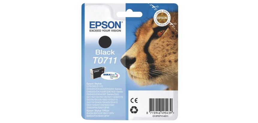 Cartouche Epson T0711 noire pour imprimante jet d'encre