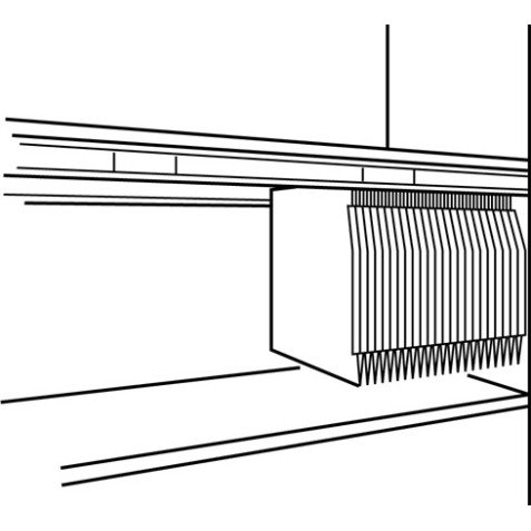 Jeu de 2 rails pour dossiers suspendus L.75 cm