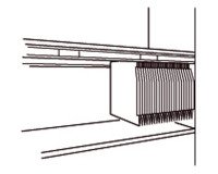 Juego de 2 raíles Ancho 84 cm para carpetas colgantes 