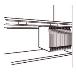 Juego de 2 railes para carpetas colgantes 75 cm