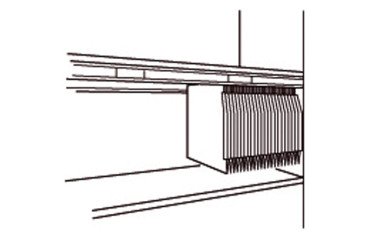 Juego de 2 raíles Ancho 84 cm para carpetas colgantes 
