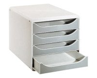 Klasseermodule Big Box 4 lades lichtgrijs