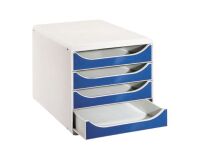 Module de classement Exacompta Big-Box 4 tiroirs gris clair