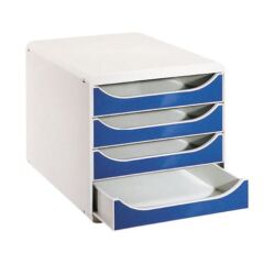 Module de classement Exacompta Big-Box 4 tiroirs gris clair