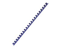 Baguette reliure 21 anneaux 12 mm bleue - Boîte de 100