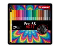 Rotuladores Stabilo Pen 68 colores surtidos punta de 1 mm - Caja de 20