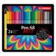 Stabilo, box of 20 coloured drawing felt pens