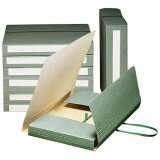 Pochette archives carton à élastique Extendos dos 7 cm verte