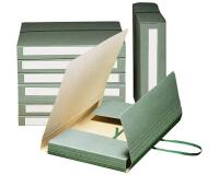 Carpeta archivadora de cartón elástico Extendos con lomo de 7 cm color verde