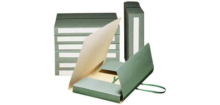 Carpeta archivadora de cartón elástico Extendos con lomo de 7 cm color verde