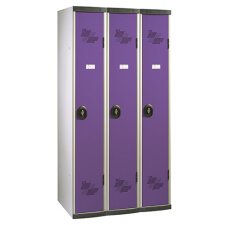 Vestiaire 3 colonnes Confort monobloc industrie propre lilas