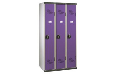 Clothes locker 3 columns Comfort monoblock clean industry purple