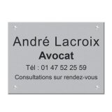 Plaque signalétique personnalisable Acrylique aspect mat - 8 dimensions