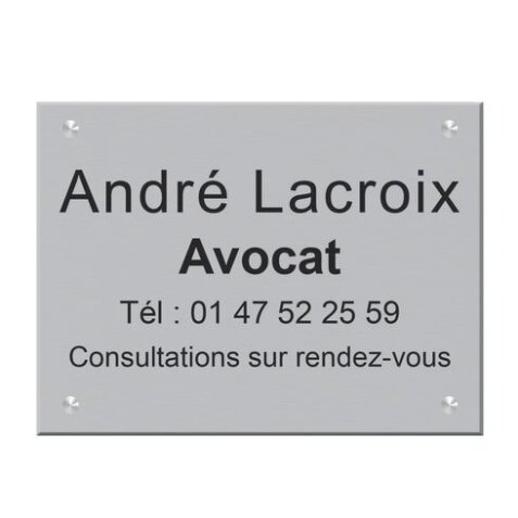 Plaque signalétique personnalisable Acrylique aspect mat - 8 dimensions