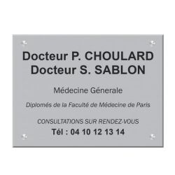 Plaque signalétique personnalisable Acrylique aspect mat - 8 dimensions