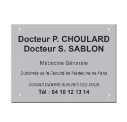 Plaque signalétique personnalisable Acrylique aspect mat