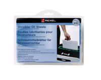 Hojas lubricantes para destructora Rexel- paquete de 20