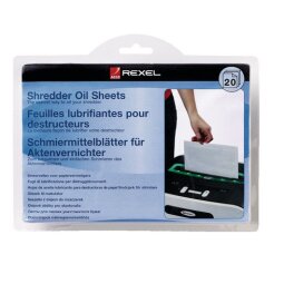 Kit 20 lubricating sheets for Rexel shredders