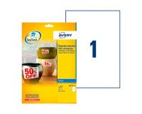 Etiquetas poliéster Inkjet 210 x 297 resistentes a intemperie -20 a 80 grados irrompible Avery J4775