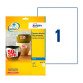 Etiquetas poliéster Inkjet 210 x 297 resistentes a intemperie -20 a 80 grados irrompible Avery J4775