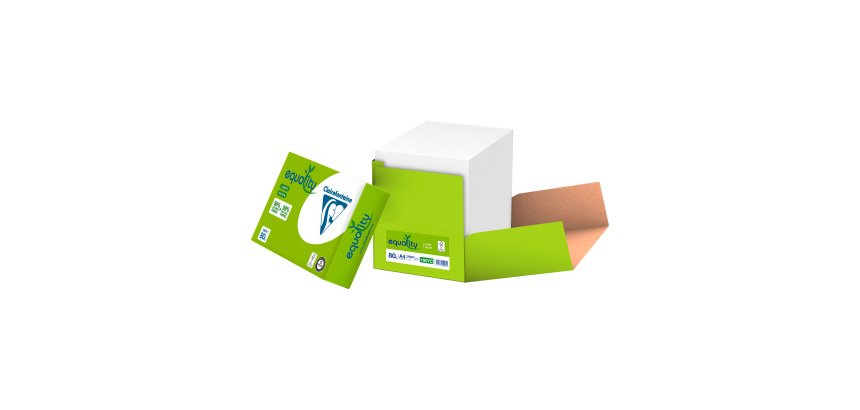 Papier recyclé A4 blanc 80 g Clairefontaine Equality - Boîte de 2500 feuilles