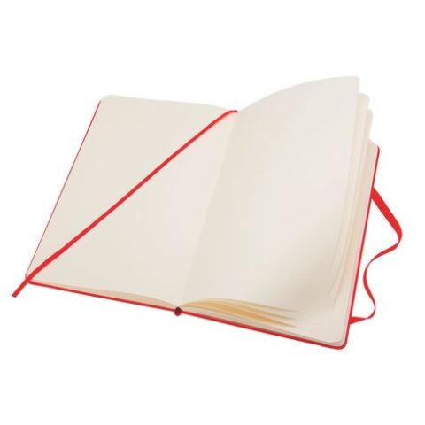 Cuaderno Moleskine rígido 13 x 21 cm marfil rayado 240 páginas rojo