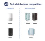 Mini bobine d'essuyage à dévidage central Tork M1 Advanced Plus blanche - Carton de 11