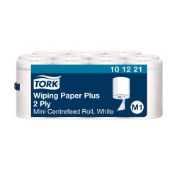 Bobine d'essuyage à dévidage central Tork Advanced 420 blanche - carton de 11