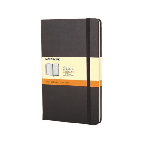 Libreta Moleskine tapa rígida 13 x 21 cm marfil liso 240 páginas negro