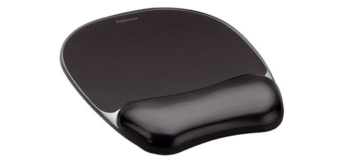 Alfombrilla para ratón con reposamuñecas Gel Crystal Fellowes