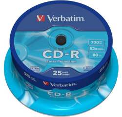 Bobina 25 CD-R VERBATIM 52x Extra Proteccion 700MB, 80m