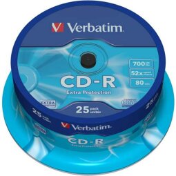 Bobina 25 CD-R VERBATIM 52x Extra Proteccion 700MB, 80m