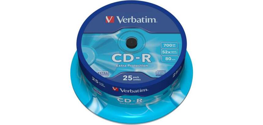 Bobina 25 CD-R VERBATIM 52x Extra Proteccion 700MB, 80m