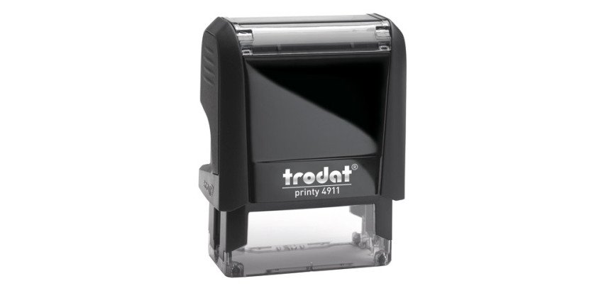 Trodat Printy 4911 sello con texto personalizable 3 líneas 38 x 14 mm monocromo