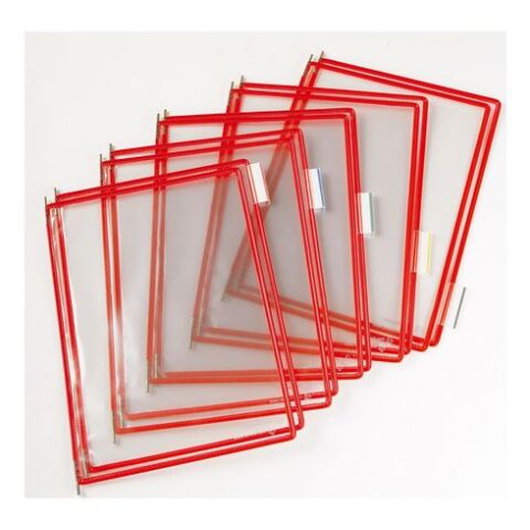 Fundas A4 Tarifold para clasificador - pack de 10 Rojas