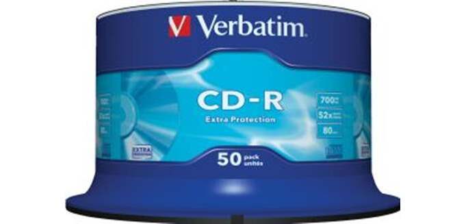 Bobina 50 CD-R VERBATIM 52x Extra Proteccion 700MB, 80m