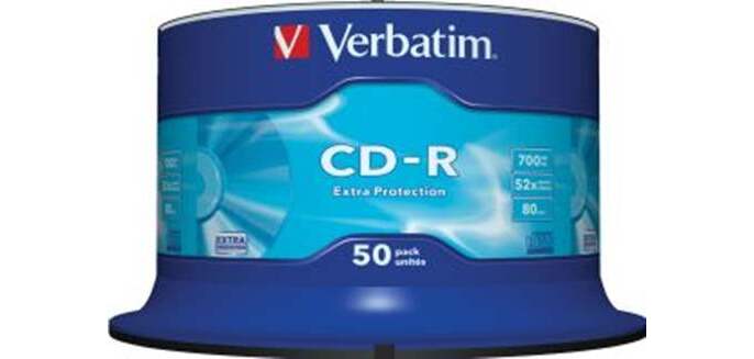 Bobina 50 CD-R VERBATIM 52x Extra Proteccion 700MB, 80m