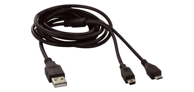 Câble USB 2.0 - mini et micro USB mâle/mâle