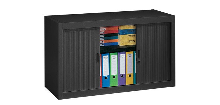 Armoire métal à rideaux démontable Classique H 70 x L 120 cm unicolore