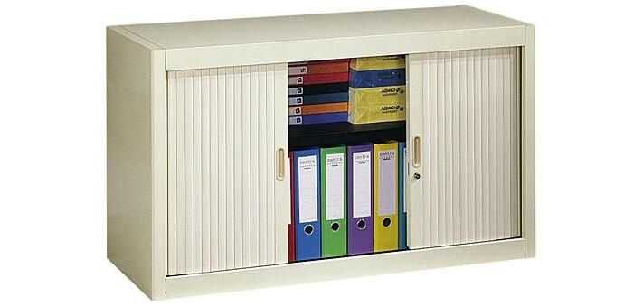 Armoire métal à rideaux démontable Classique H 70 x L 120 cm unicolore