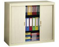Armoire basse à rideaux démontables Classiques 100 x 120 cm beige