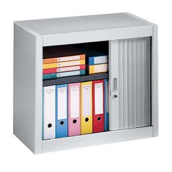 Armoire basse à rideaux démontables hauteur de bureau 70 x 80 cm