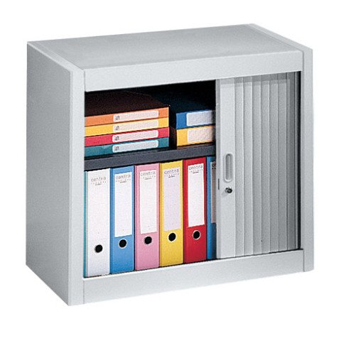 Armario de oficina metálico desmontable Clásico Alt. 70 x An. 80 cm Gris Puertas persiana