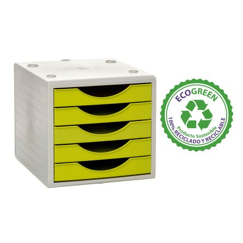 Módulo 5 Cajones Archivotec Ecogreen de Archivo 2000 100% reciclado Lima