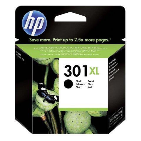 HP 301XL Cartucho original negro de alta capacidad (430 páginas)