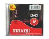 Pack 10 DVD-R 4.7 GB 16X MAXELL en caja Slim