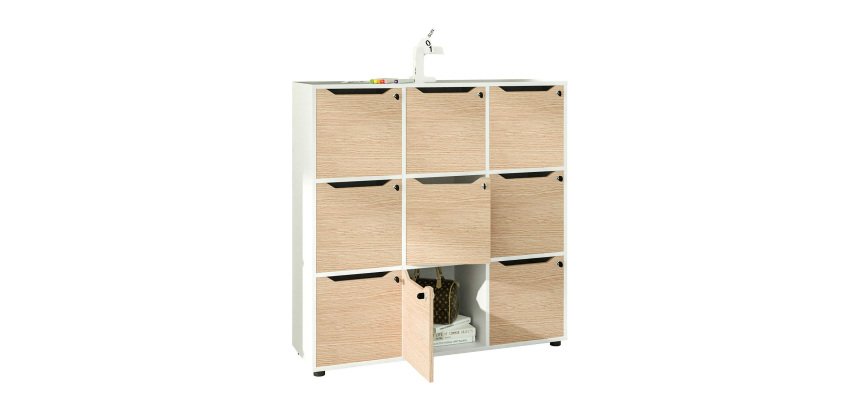 Easy Cube open bookcase with 3, 6 or 9 compartments, depth 40 x height 121.6 cm