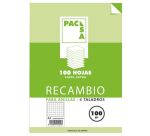 Recambio para carpeta de anillas 100 hojas 4x4 A4 Pacsa